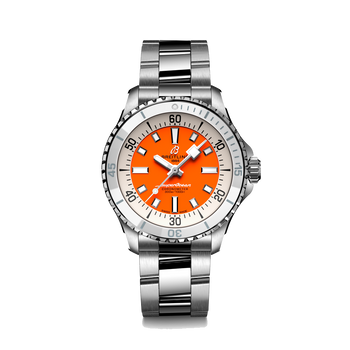 超級海洋自動腕錶 精鋼 - 橘色